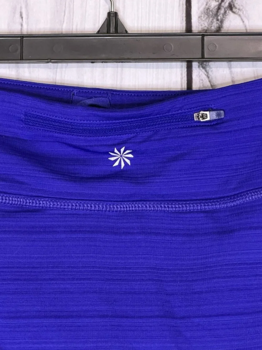 Athleta Swagger Tiered Tennis Skort Skirt Sz Large Blue Thin Striped Drawstring